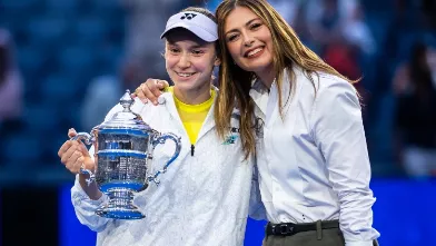 Мария Шарапова вручила Елене Рыбакиной титул US Open-2026